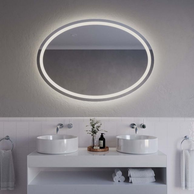 Ovale spiegel met LED verlichting A33
