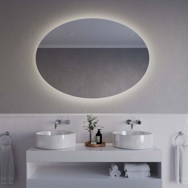 Ovale spiegel met LED verlichting A32