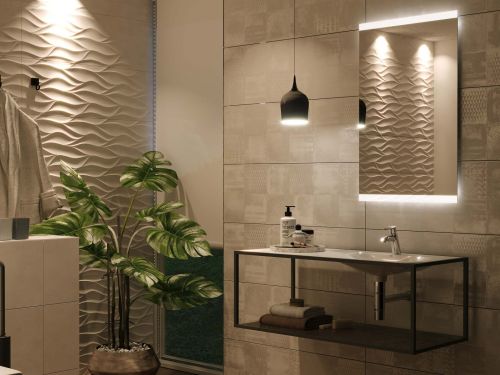 Badkamerspiegel met verlichting en verwarming M13