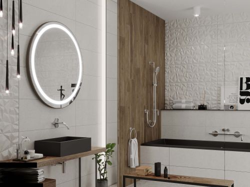 Ronde design spiegel voor in de badkamer C4 premium