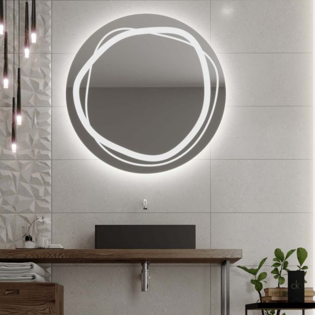 Ronde spiegel met LED verlichting C9