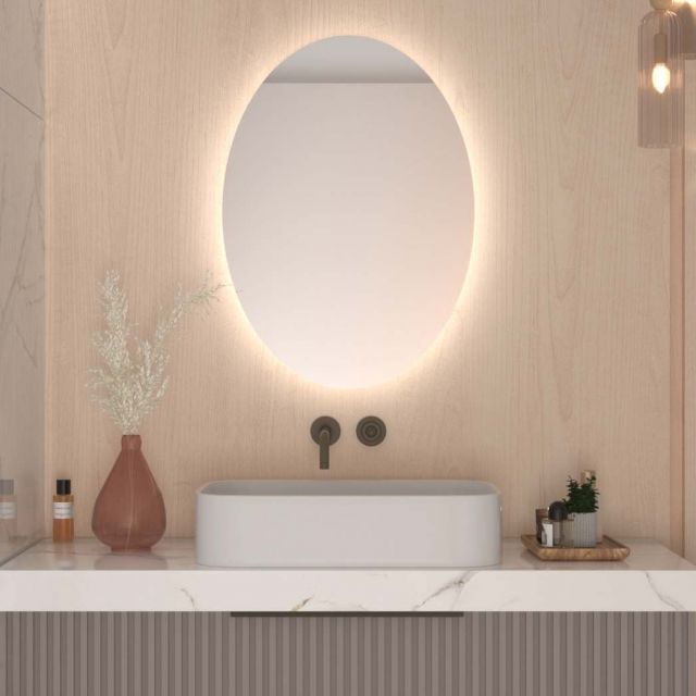Ovale spiegel met LED verlichting A12