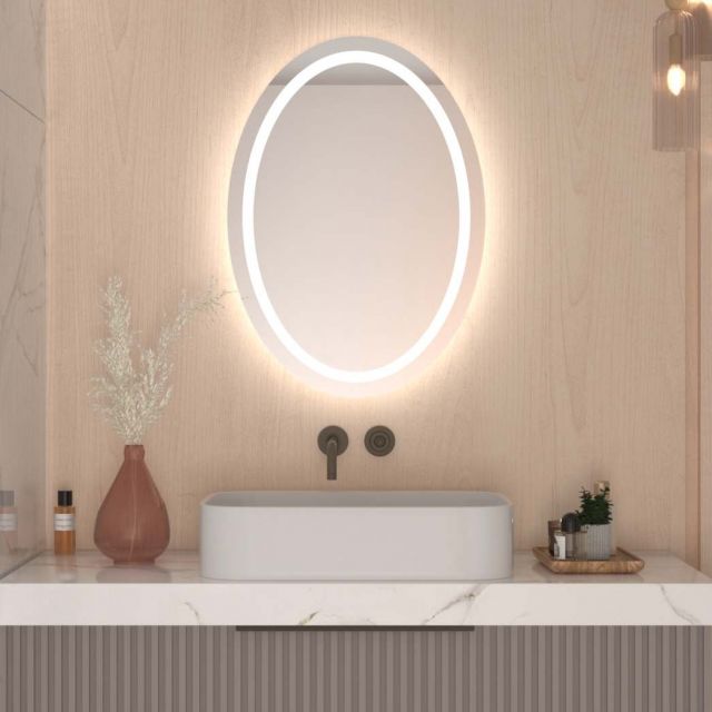 Ovale spiegel met LED verlichting A13