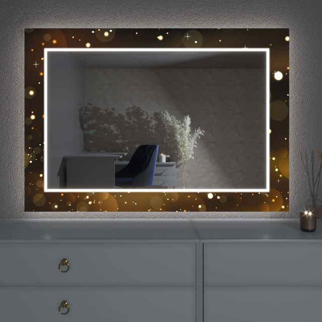 LED spiegel met decor D15