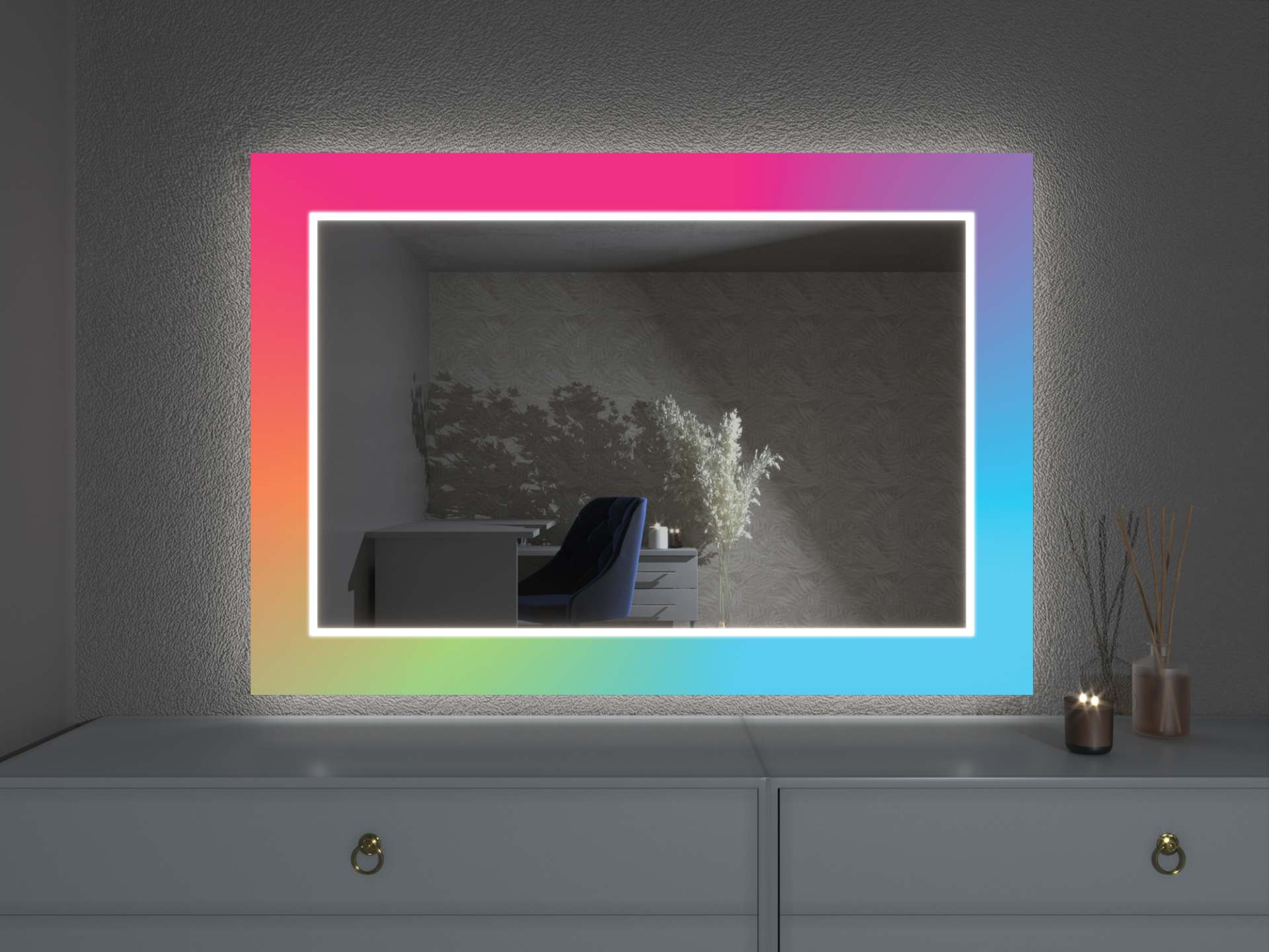 LED spiegel met decor D25